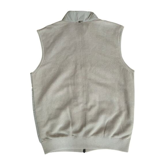 NWT Herno Men's Gilet Mixed Media Zippered Vest Knit Padded Beige/Tan Size 52 - Picture 2 of 10
